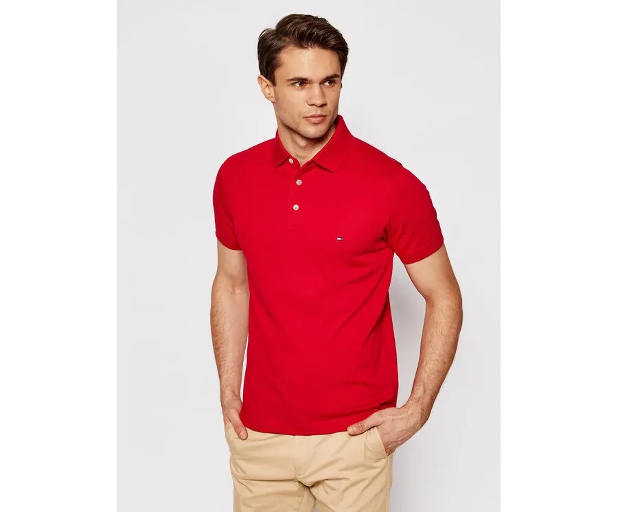 obrazek 1 Tommy Hilfiger Polo 1985 MW0MW17771 Czerwony Slim Fit