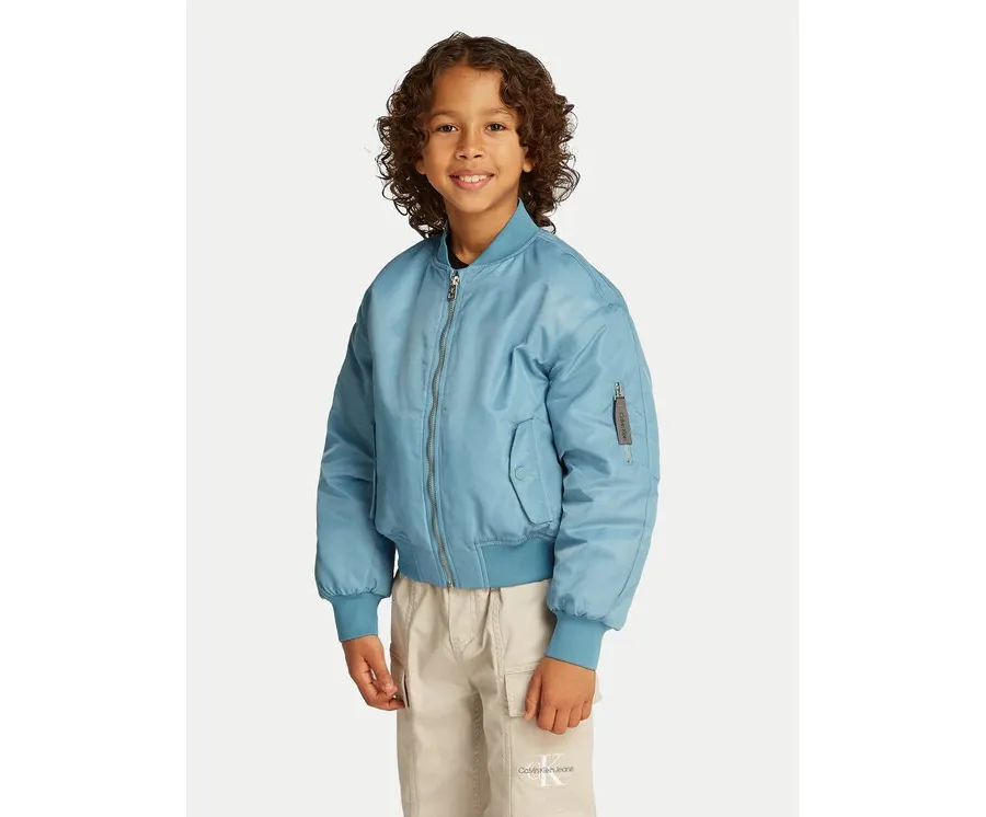 obrazek 1 Calvin Klein Jeans Kurtka bomber IB0IB02254 Niebieski Regular Fit