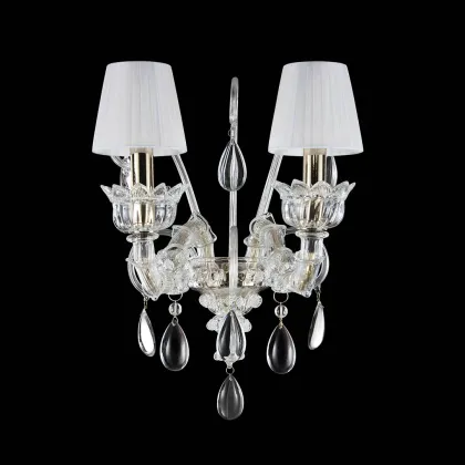 Zdjęcie Prestiżowa włoska lampa ścienna - szkło murano