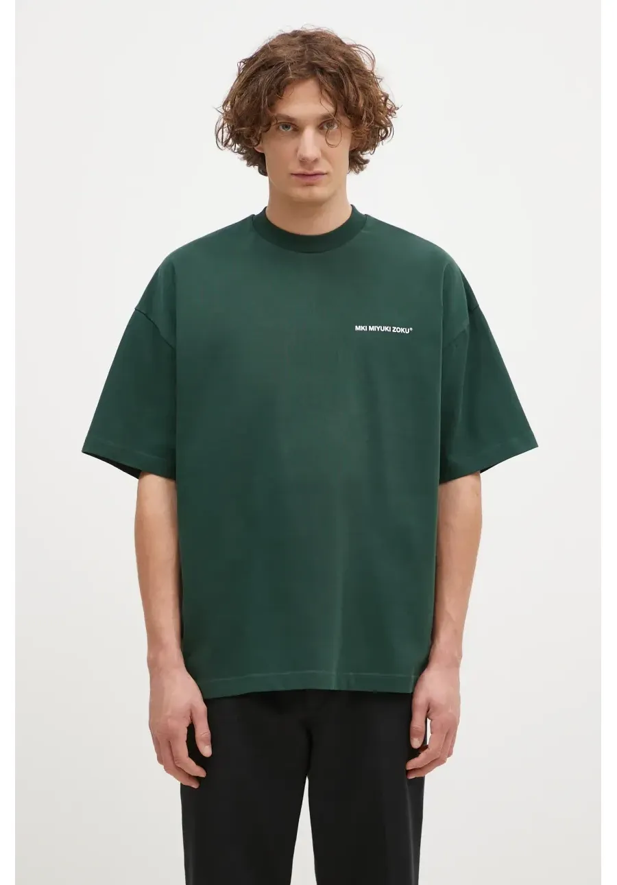 obrazek 1 MKI MIYUKI ZOKU t-shirt bawełniany Uniform męski kolor zielony z nadrukiem UNIFORM.TSHIRT