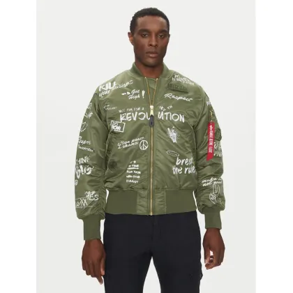 Zdjęcie Alpha Industries Kurtka bomber MA-1 Peace 156136 Zielony Regular Fit