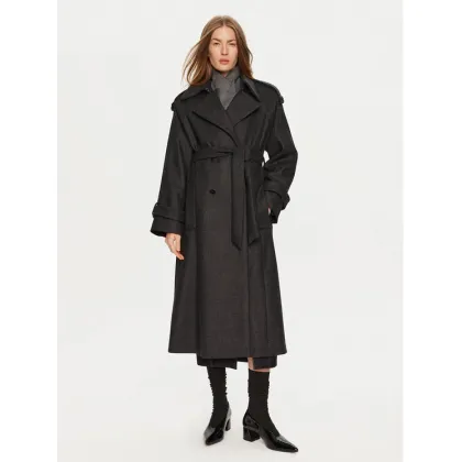 Zdjęcie IVY OAK Płaszcz wełniany Caroline Ann IO111147 Szary Relaxed Fit
