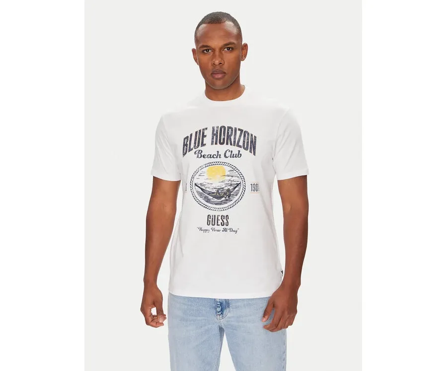 obrazek 1 Guess T-Shirt M5YI69 KBW41 Biały Regular Fit