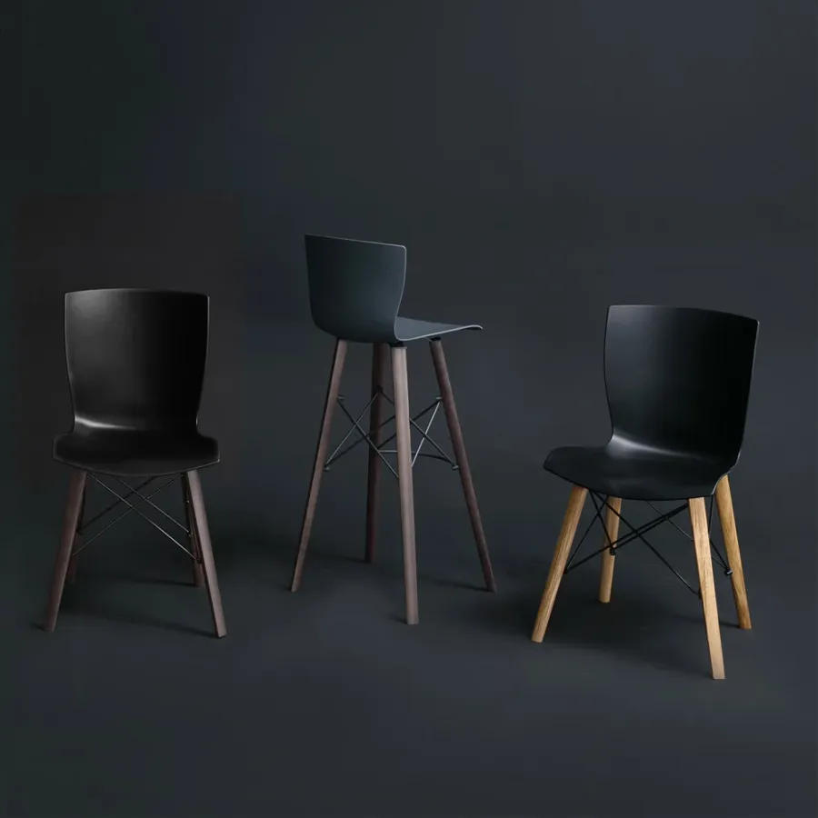 obrazek 5 Rap - stołek z drewna dębowego i stali 74cm - Colico
