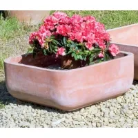 Picture Beautiful smooth flower pot made of clay - Fornace Masini