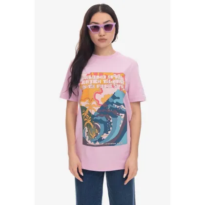 Zdjęcie Puma t-shirt bawełniany kolor różowy z nadrukiem 538800.84-ROZOWY