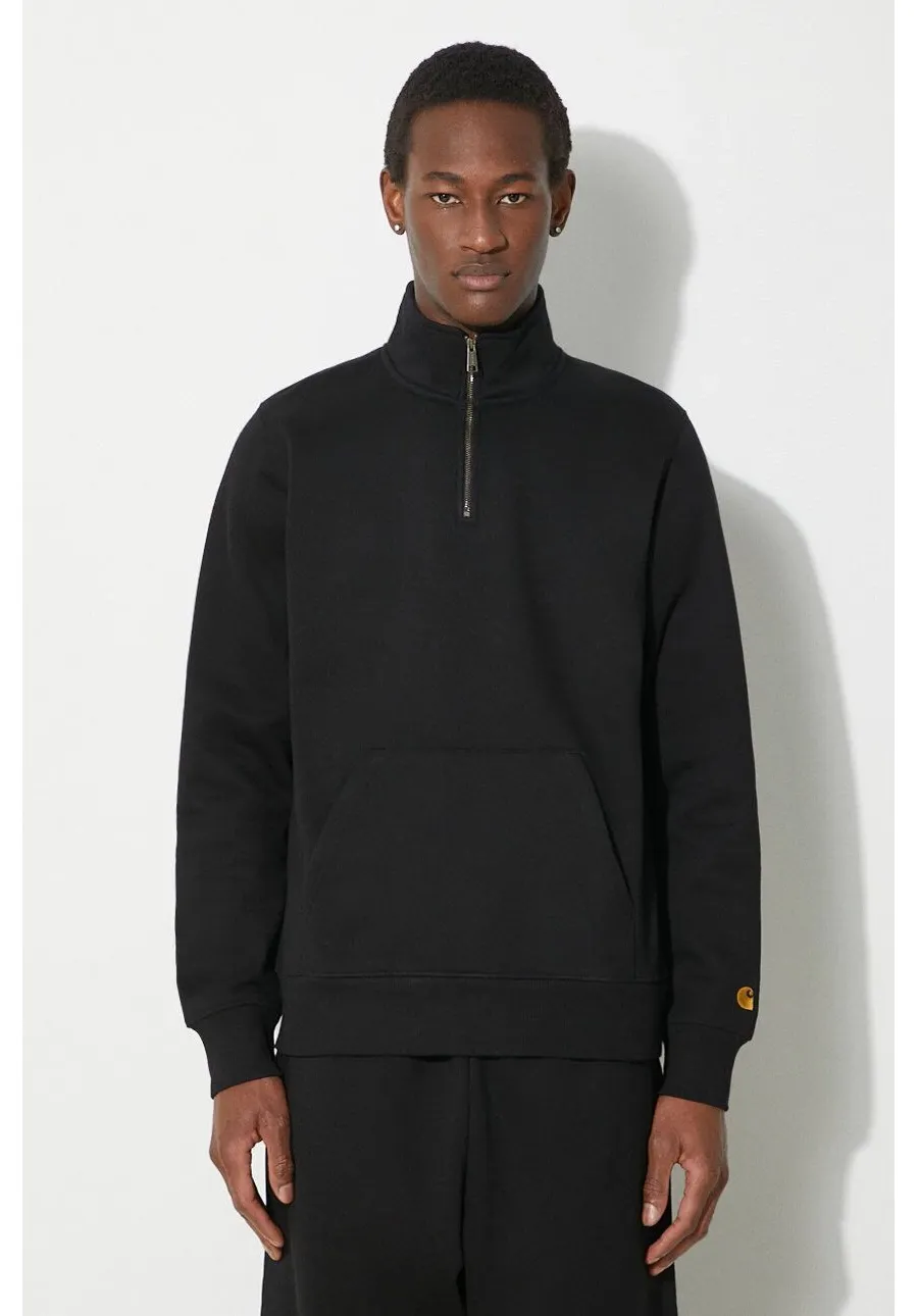 obrazek 1 Carhartt WIP bluza Chase Neck Zip męska kolor czarny gładka I033665.00FXX