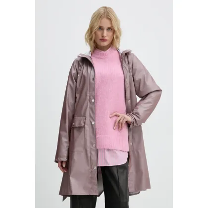 Zdjęcie Rains kurtka Curve Jacket W3 damska kolor fioletowy przejściowa 18130-37