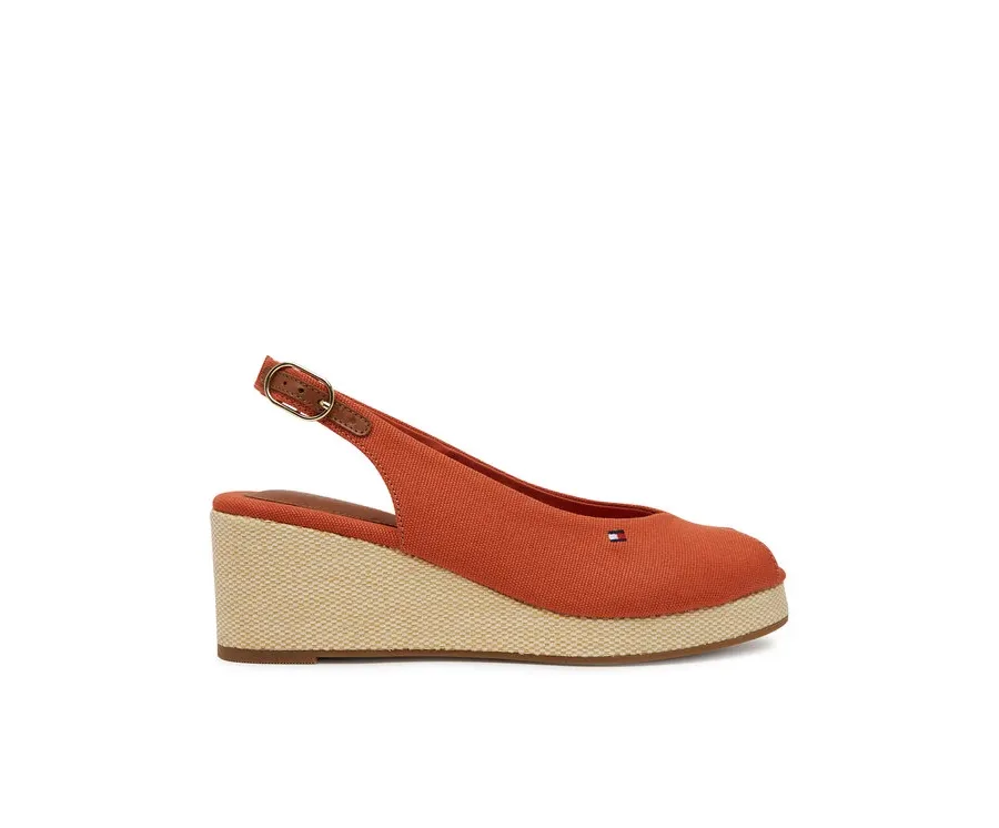 obrazek 1 Tommy Hilfiger Espadryle Flag Mid Wedge Espad Slingback FW0FW08595 Pomarańczowy