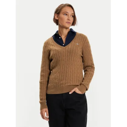Zdjęcie Gant Sweter 4800101 Brązowy Slim Fit