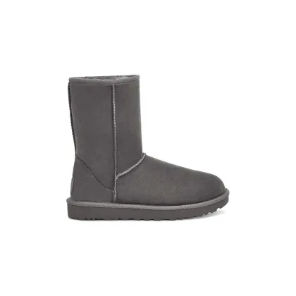 Zdjęcie UGG śniegowce Classic Short II damskie kolor szary na płaskim obcasie ocieplone 1016223.GRY