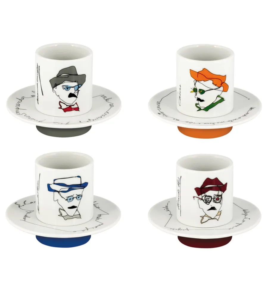 picture 1 A stylish set of 4 porcelain coffee cups with saucers - Vista Alegre