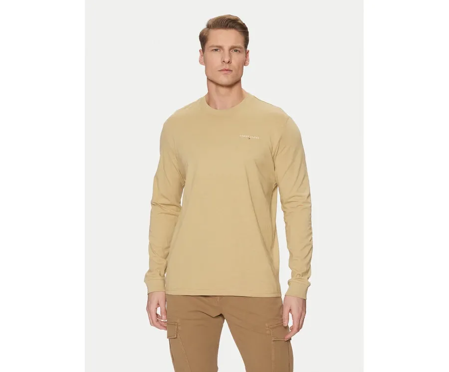 obrazek 1 Tommy Jeans Longsleeve Linear DM0DM21138 Beżowy Slim Fit