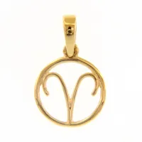 Picture Gold pendant with the zodiac sign Aries