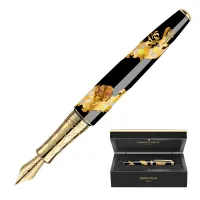 Picture Luxurious limited edition Dragon Straw Marquetry fountain pen
