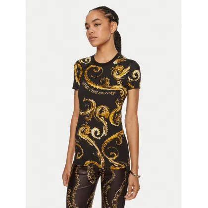 Zdjęcie Versace Jeans Couture T-Shirt 77HAH608 JS409 Czarny Slim Fit