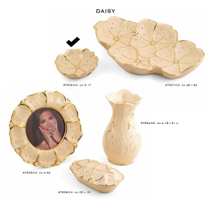 Zdjęcie Elegancka mała misa kremowe kwiaty - Bruno Costenaro