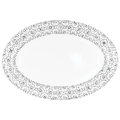 Zdjęcie Piękny owalny półmisek 39 cm wykonany z najwyższej jakości porcelany z kolekcji Dynasty - Porcel