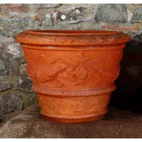 Picture A beautiful decorative flower pot made of Italian clay - Fornace Masini