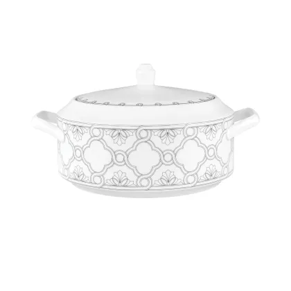 Zdjęcie Unikatowa waza do zupy z kolekcji Dynasty wykonana z najwyższej jakości portugalskiej porcelany - Porcel