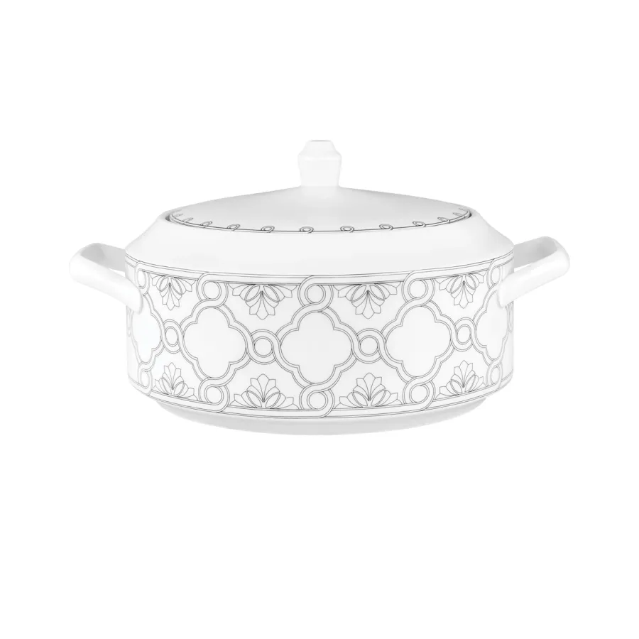 obrazek 1 Unikatowa waza do zupy z kolekcji Dynasty wykonana z najwyższej jakości portugalskiej porcelany - Porcel