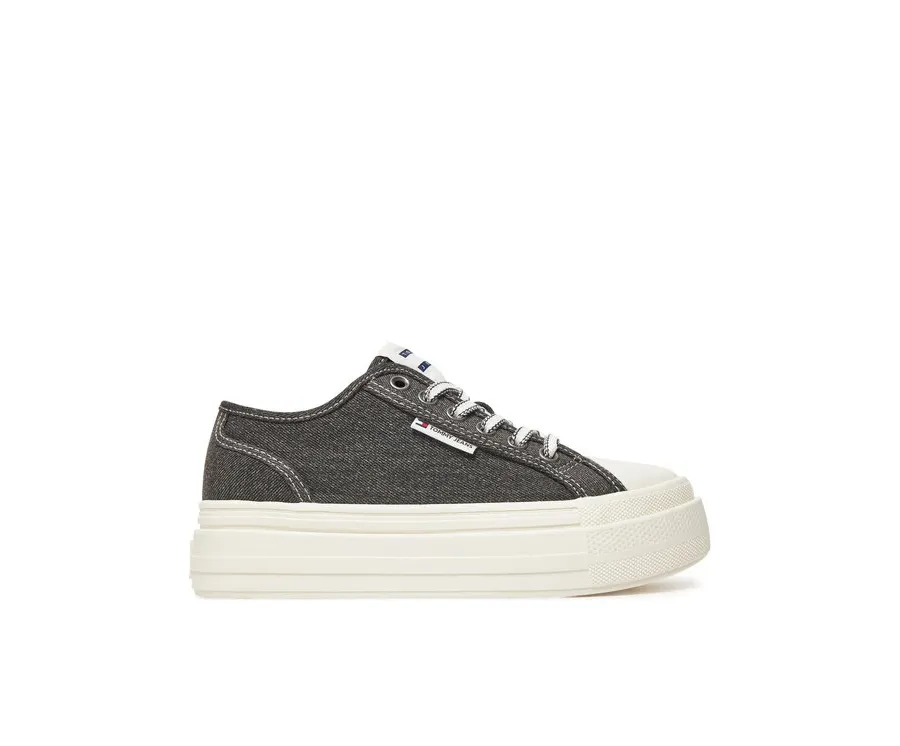 obrazek 1 Tommy Jeans Sneakersy Tjw Foxing Flatform Lc EN0EN02736 Czarny