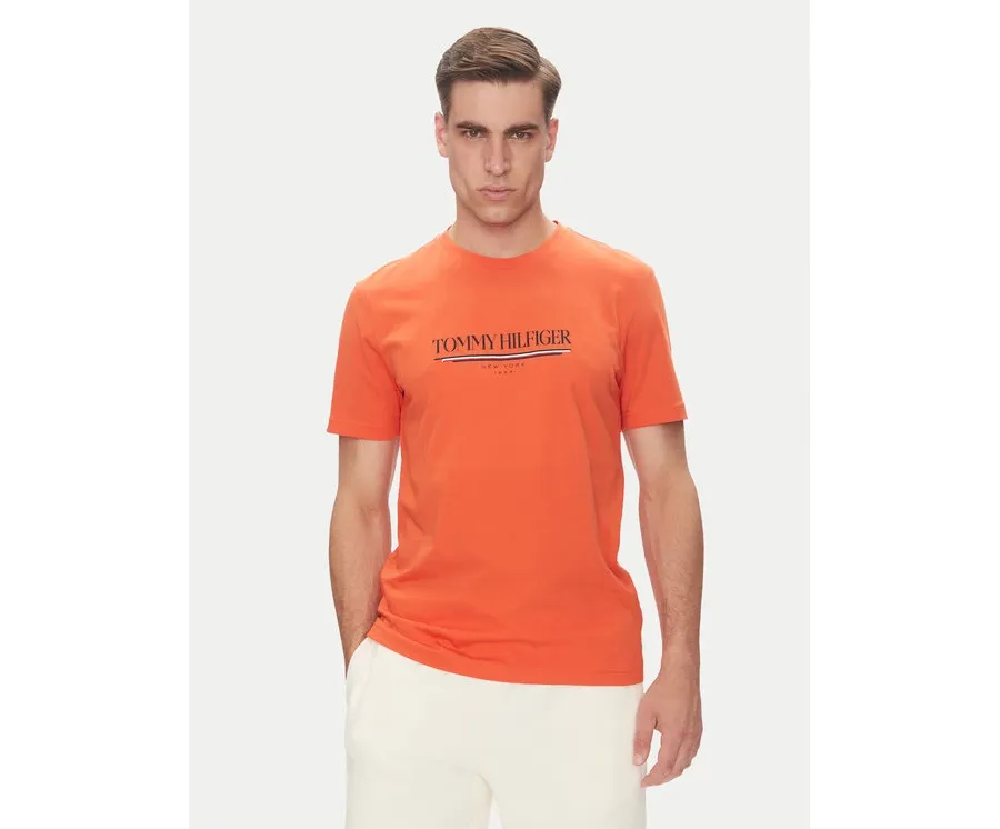 obrazek 1 Tommy Hilfiger T-Shirt Brand Love MW0MW40324 Pomarańczowy Regular Fit