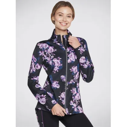 Zdjęcie Skechers Kurtka anorak Skechcloud Winter Bloom Jacket JA3 Czarny Regular Fit