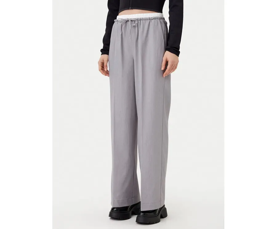 obrazek 1 Noisy May Spodnie materiałowe Alva 27033258 Szary Straight Fit