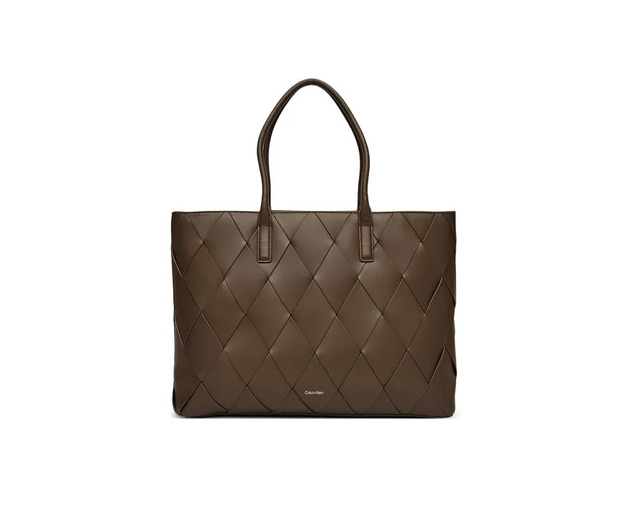 obrazek 1 Calvin Klein Torebka Ck Woven Medium Shopper K60K612994 Brązowy