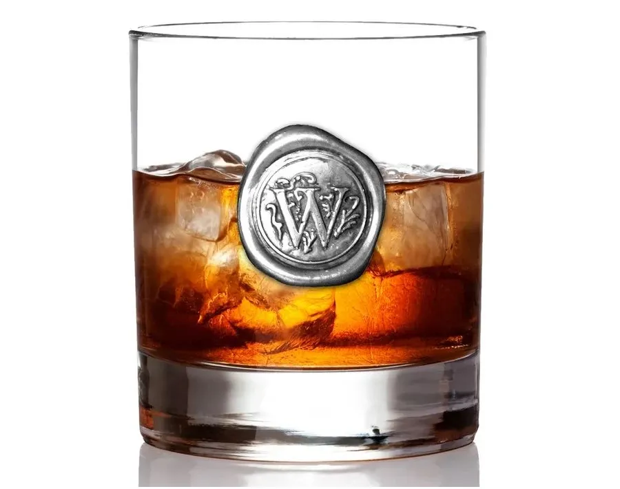 obrazek 1 Elegancka szklanka do whisky z literą alfabetu - 310 ml