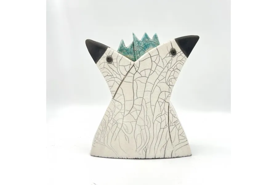 obrazek 1 Wyjątkowa figurka ceramiczna "Duet połączonych ptaków" - elegancki prezent dla bliskiej osoby