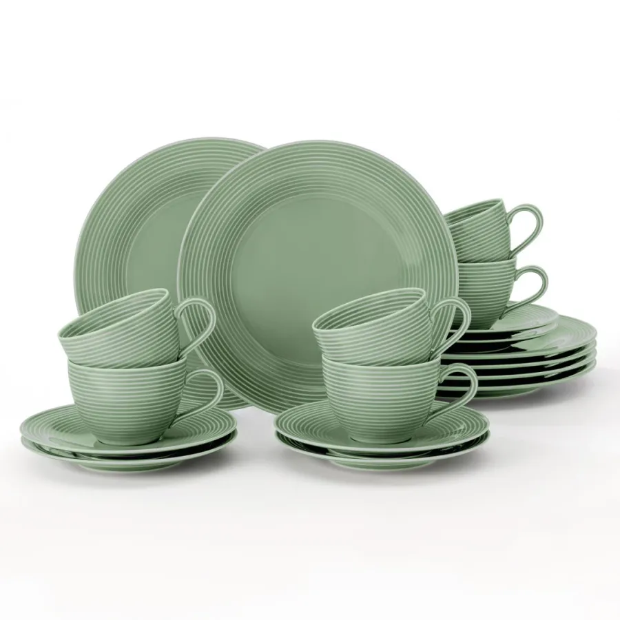 obrazek 1 Porcelanowy 18-elementowy serwis kawowy w kolorze zieleni - Seltmann Weiden