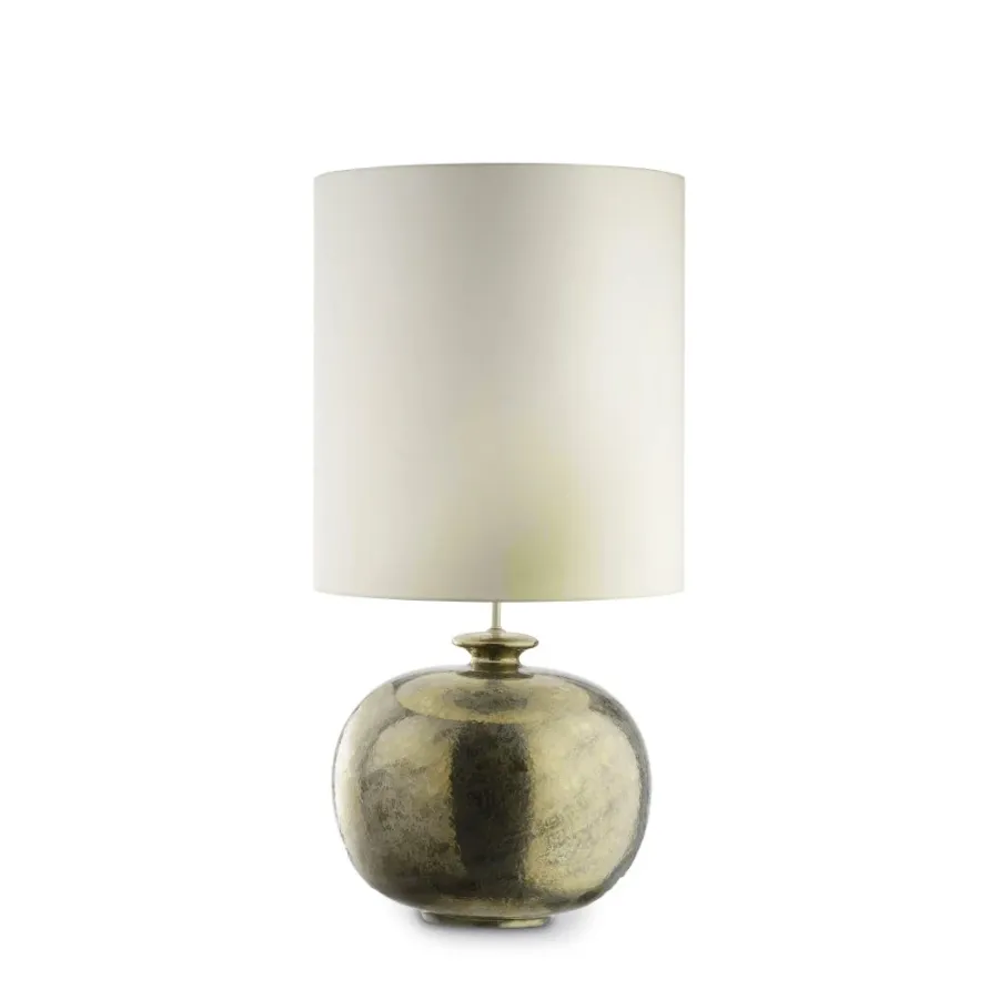 obrazek 1 Duża lampa stołowa z glazurowanej ceramiki H.41xL.40xP.40 cm