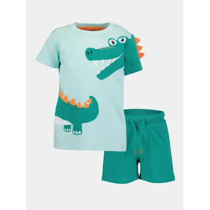 Zdjęcie Blue Seven Komplet t-shirt i spodenki 939022 X Zielony Regular Fit