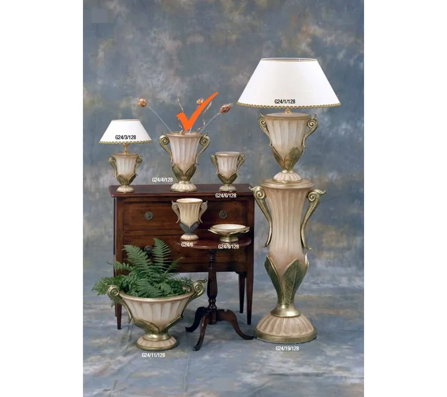 obrazek 1 Luksusowy ceramiczny wazon zdobiony liśćmi