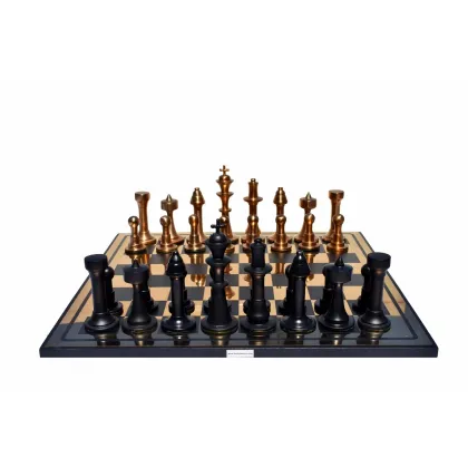 Zdjęcie Innowacyjna plansza z figurami aluminiowymi powlekanymi miedzią i czarną powłoką - The Chess Empire