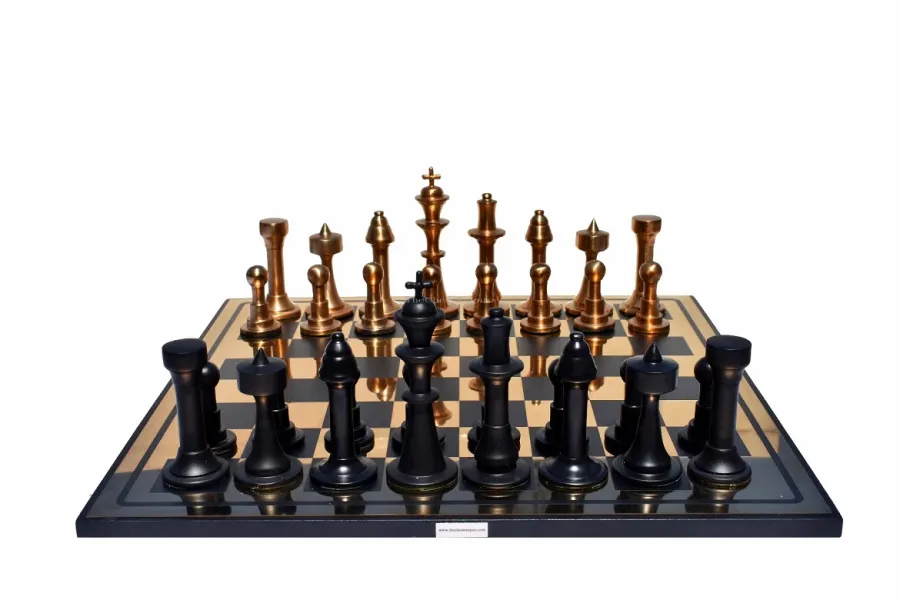 obrazek 1 Innowacyjna plansza z figurami aluminiowymi powlekanymi miedzią i czarną powłoką - The Chess Empire