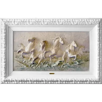 Zdjęcie Galopujące konie - porcelanowa dekoracja
