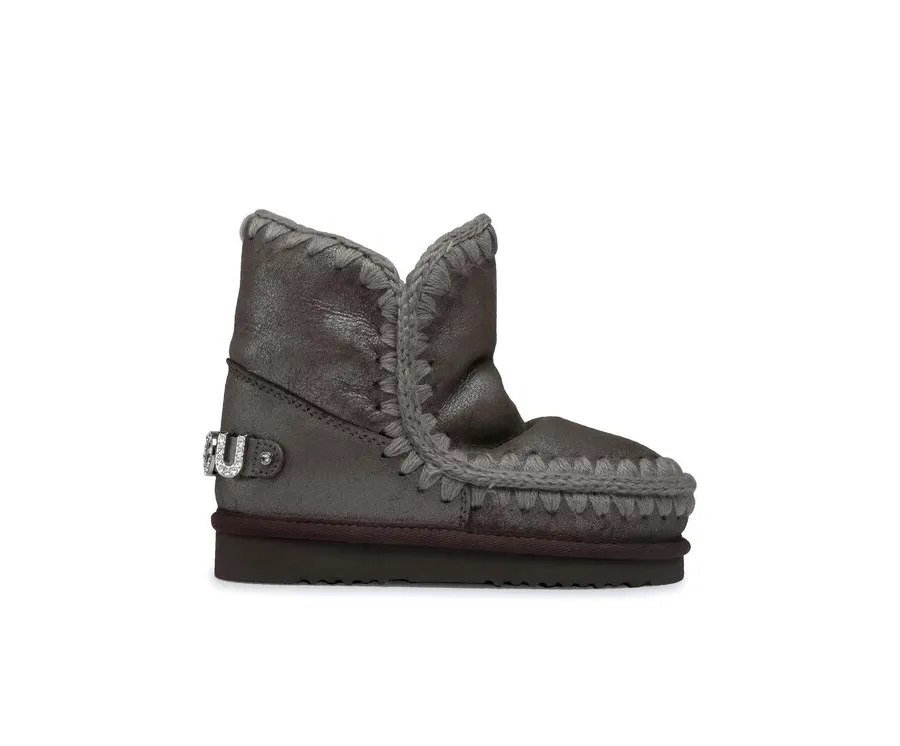 obrazek 1 Mou Śniegowce Eskimo 18 With Rhinestones Logo Srebrny