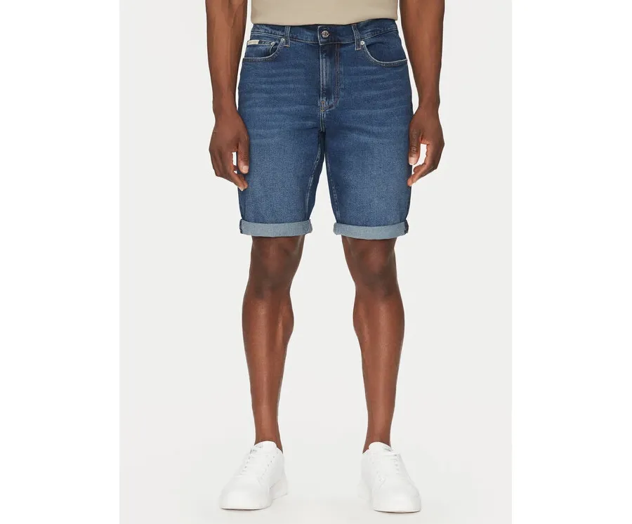 obrazek 1 Calvin Klein Jeans Szorty jeansowe J30J327184 Niebieski Slim Fit