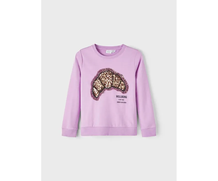 obrazek 1 NAME IT Bluza 13219588 Fioletowy Regular Fit