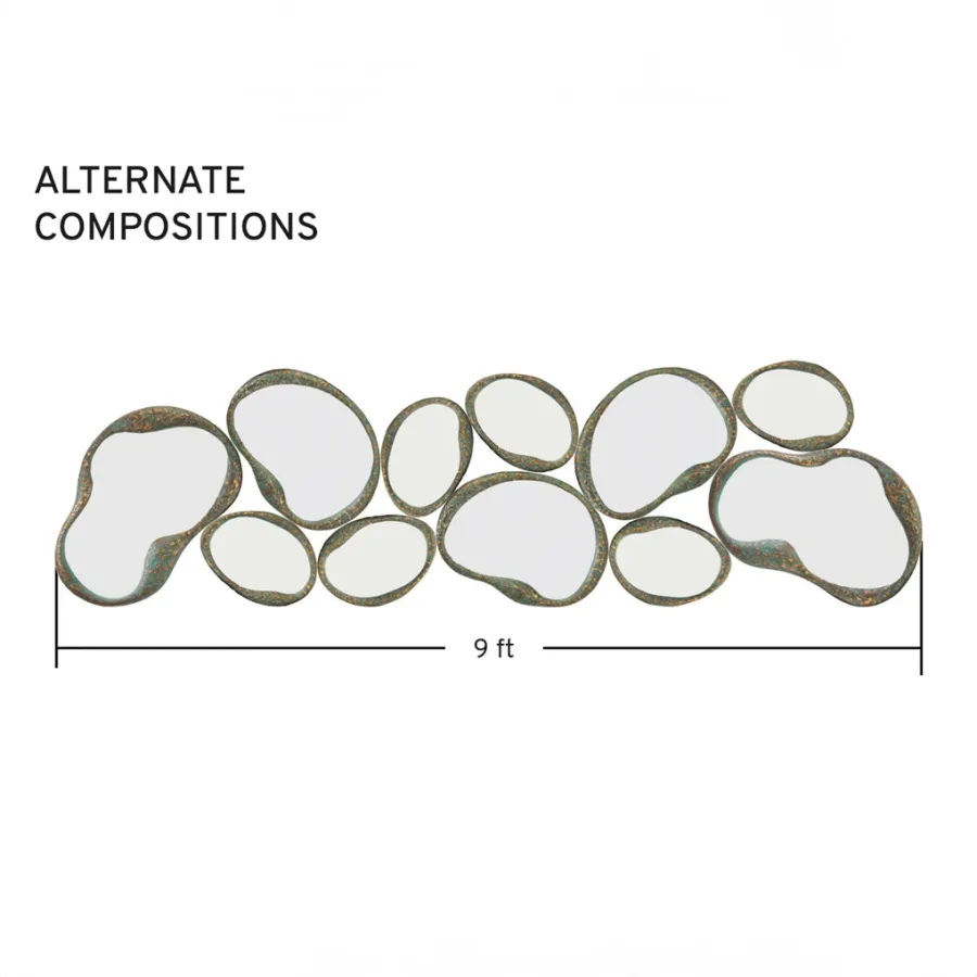 obrazek 3 Duże lustro ścienne z mosiądzu