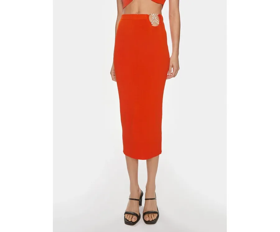obrazek 1 Patrizia Pepe Spódnica ołówkowa 2G0974/K021-R825 Pomarańczowy Slim Fit