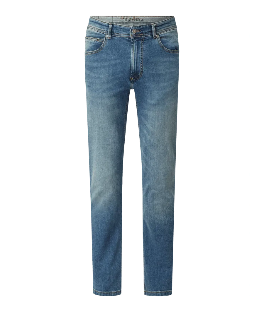 obrazek 1 Jeansy o kroju straight fit z detalem z logo