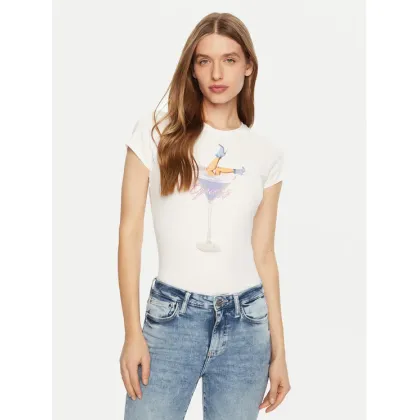 Zdjęcie Guess T-Shirt W5RI29 KA0Q1 Biały Regular Fit