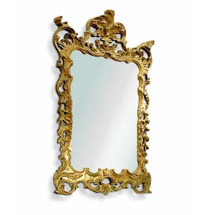 Zdjęcie Luksusowe antyczne lustro z bogatym rzeźbieniem