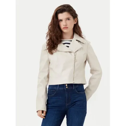 Zdjęcie Guess Kurtka z imitacji skóry W5RL22 WE480 Écru Regular Fit