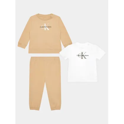 Zdjęcie Calvin Klein Jeans Komplet dziecięcy Monogram Starter IN0IN00011 Beżowy Regular Fit