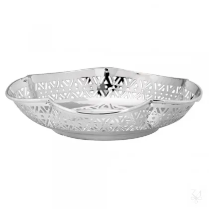 Zdjęcie Srebrny koszyk na chleb o wyjątkowym wzornictwie - Zaramella Argenti